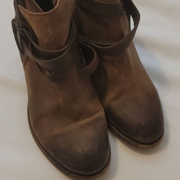 H by Hudson Brown Leather booties made in Portugal size 38 - Picture 2 of 11